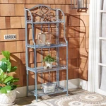PAT5014C Outdoor Collection Amaris Antique Blue Wrought Iron 4-TIER Bakers Rack. Fixed Price $255.99.