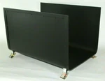 Pottery Barn Easton Fireplace Log Holder Black Iron Metal Modern Arts & Crafts. Fixed Price $99.99.