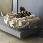 Enclume Arch Basket Fireplace Log Rack, Handcrafted, Hammered Steel Nib. Fixed Price $100.00.