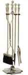 Minuteman International Oxford 5-PIECE Fireplace Tool Set, Antique Brass. Fixed Price $124.99.