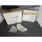 Vintage Recessed Soap Holder W/ Support Bar - Classic White Gold Finish Sears. Fixed Price $19.95.