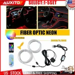 2IN1 Interior Ambient Light Optic Fiber Strip Rgb Led App Remote Control 1-5X. Fixed Price $17.09.