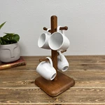 Vintage Gibson Mugs Wood Cup Rack Holder Display Stand. Fixed Price $24.42.