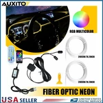Rgb Led Strip Optic Fiber Car Interior Ambient Lighting App Remote Control. Fixed Price $17.09.