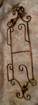 Tier Cast Metal Wall Hanging Plate Rack Holder Display Shelf 26" Floral Design. Fixed Price $20.00.