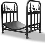 Firewood Rack Outdoor-heavy Duty Indoor Storage Black Powder Coated Steel. Fixed Price $62.34.