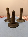 3 Antique Primitive Farm Tools Hog Hide Scrapers Wood Handles. Fixed Price $20.00.