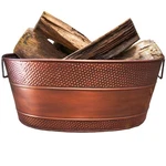 Brekx Copper Galvanized Tub For Indoor Firewood Storage Rack Log Holder - 25Q.... Fixed Price $107.33.
