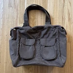 Rei Brown Canvas Shoulder Bag - Tote Travel Work Laptop Pocket Casual 14X11X7.5. Fixed Price $19.99.
