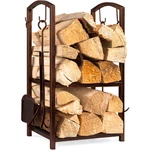Copper Brown Iron Log Rack Firewood Storage Holder Indoor Fireplace Hearth Piter. Fixed Price $113.07.