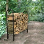Panacea Products 15203 4 Ft Deluxe Black Steel Log Firewood Rack. Fixed Price $79.93.