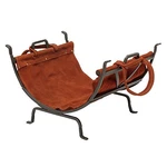 Uniflame World Iron Log Holder With Suede Leather Carrier - Brown. Fixed Price $61.99.