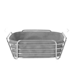Blomus Delara Bread Basket Taupe Chrome Plated Steel Cotton Insert 63676 New. Fixed Price $34.00.