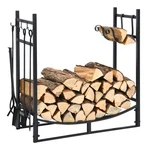 Costway 30" Firewood Rack W/4 Tool Set Kindling Holders For Indoor & Outdoor. Fixed Price $54.99.