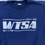 Vintage Wtsa Radio Brattleboro Vermont Shirt Mens Xxs Blue 1450 Am 96.7 Fm 80S. Fixed Price $34.99.