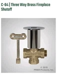 Prier C-64CP 3-WAY Log Lighter Valve Chrome Escut W/ C-69 Cast Iron Burner Bar. Fixed Price $40.00.
