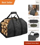 Amagabeli Firewood Carrier Waxed Canvas Log Tote Carrying Bag Heavy Duty Fire.... Fixed Price $43.99.
