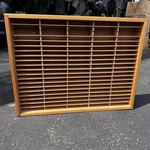 Vtg Napa Valley Box Company 100 Cassette Tape Wood Storage Holder Wall Rack. Fixed Price $47.99.