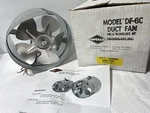 Wells Technology DF8C Duct Fan 8" Round Max Cfm 240 Rpm 3000 Amps .60. Fixed Price $69.00.