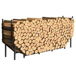 Ebeneze 5.9FT Firewood Rack Holder Outdoor Indoor Heavy Duty Metal - Black. Fixed Price $48.46.