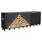 Werph 12FT Outdoor Firewood Rack Log Holder Storage Stand With Waterproof Cover. Fixed Price $139.99.