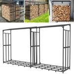 Reinforced Squre Tube Metal Firewood Log Rack Waterproof Cover Iron Holder. Fixed Price $109.98.