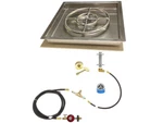 316 Stainless 12 Fire Ring Deluxe Propane Pit/ Table Kit W/ 16X16". Fixed Price $506.00.