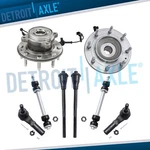4WD Front Hub Bearings Sway Bars Tie Rods Kit For Silverado Sierra 2500 3500 Hd. Fixed Price $267.56.
