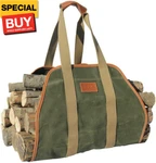 Firewood Carrier Bag Heavy Duty Waxed Canvas Log Tote For. Fixed Price $40.03.