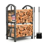 Amagabeli Garden & Home Firewood Rack Indoor With Tools 5-PIECE Fireplace Too.... Fixed Price $53.30.