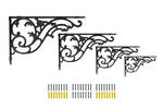 14X8.5 Inch Decorative Shelf BRACKETS,4 Pack Cast Iron Corbesl. Fixed Price $65.99.