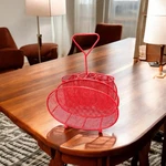 Metal Mesh 1960 Vintage Modern Red Utensil Caddy Holder With Handle. Fixed Price $17.00.