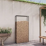 Firewood Rack Matt Black 43.3"X11"X84.3" Steel. Fixed Price $120.41.