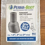 Perma-boot Permanent Vent Repair Gray Fits 1.5, 2, 3 In Pipes. Fixed Price $24.99.
