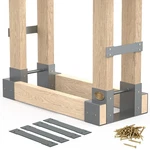 Outdoor Log Storage Bracket Kit,heavy Duty Stand Hold.... Fixed Price $54.77.