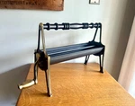 Vtg Fireplace Cast Iron Newspaper Log Roller Uniflame Ornate. Fixed Price $121.00.