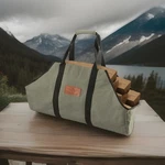 Whiteduck Tuff Large Firewood Carrier 21 Oz. Heavy Duty Waxed Canvas Log Olive. Fixed Price $29.99.