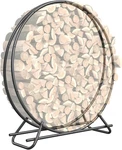 48" Black Steel Firewood Rack - Indoor/outdoor Log Holder For Fireplace & Patio. Fixed Price $82.99.