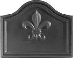 Fleur Lys Cast Iron Fireback For Elegant Fireplace Decor. Fixed Price $344.99.