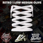 Shoe Laces To Match Retro 1 Og Medium Olive-replacement Premium Laced University. Fixed Price $11.69.