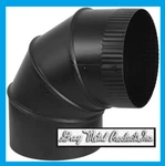 Gray Metals - Black Stove Pipe 7" X 90 Deg Adjustable Elbow 24 Gauge New!. Fixed Price $20.99.