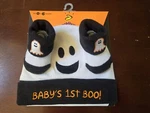 Nip Goldbug Baby's 1ST Boo! Halloween White Ghost Hat Cap & Booties Sock Set New. Fixed Price $7.19.