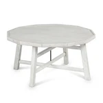Bowery Hill Modern Wood Cocktail Table In Distressed Alabaster White. Fixed Price $248.72.