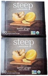 (2) Steep By Bigelow Usda Organic Non-gmo Lemon Ginger Herbal Tea 60 Bags. Fixed Price $31.99.