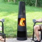 Heavy-duty Steel Chiminea Fire Pit With Log Storage 49 By Sunnydaze. Fixed Price $209.00.