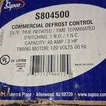 Supco S804500 Commercial Defrost Control 40AMP 120V Corded Electric Metal. Fixed Price $70.00.