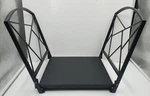 Beauty Firewood Log Rack Black Wrought Iron Fireplace Decor. Fixed Price $32.99.