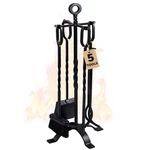 Amagabeli Garden & Home 5 Pieces Fireplace Tools Set Indoor Wrought Iron. Fixed Price $108.89.