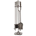 Uniflame 5-PIECE Bronze Fireplace Tools Set Ball Handles Pedestal Base. Fixed Price $142.16.
