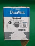 Duravent Durablack 6" Single Wall Stove Adapter With Damper 6DBK-DS Open Box. Fixed Price $14.00.